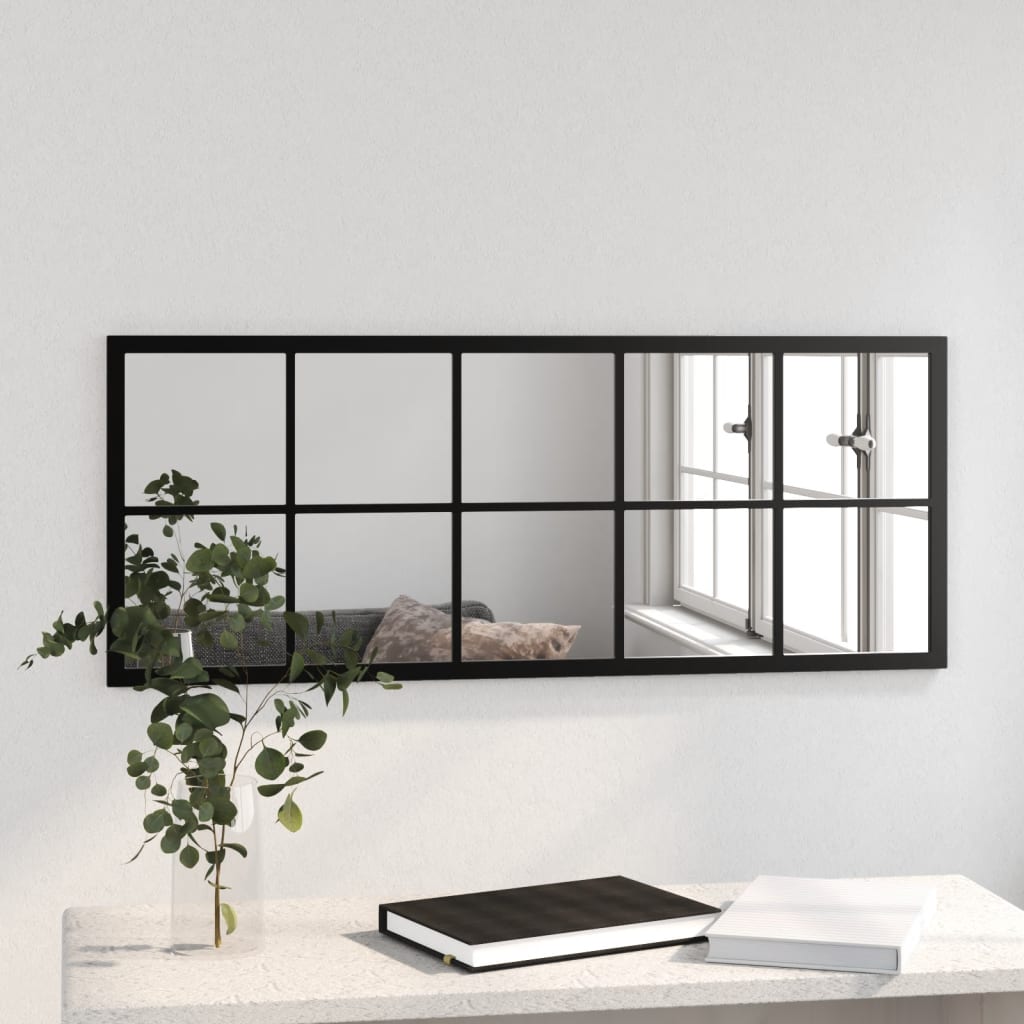 Vidaxl Wall Mirror 100x40 cm metal sort