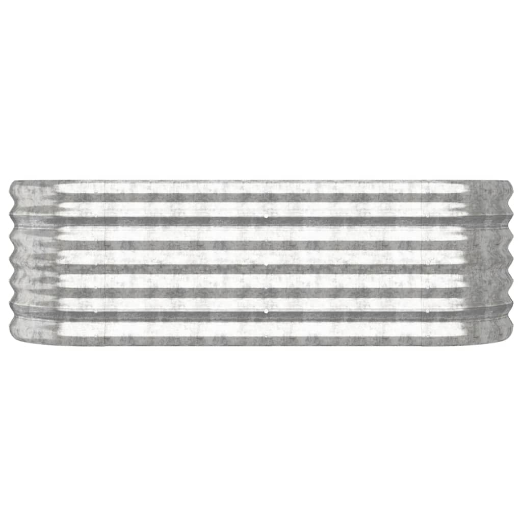 Vidaxl Planning Box 114x40x36 cm galvaniseret stål sølvfarvet
