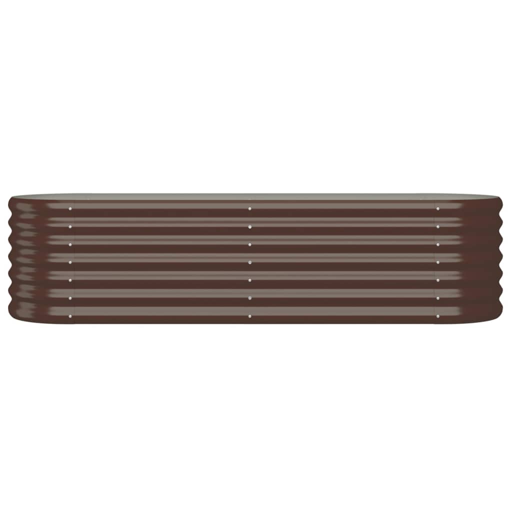 Vidaxl Planning Box 152x40x36 cm galvaniseret stålbrun