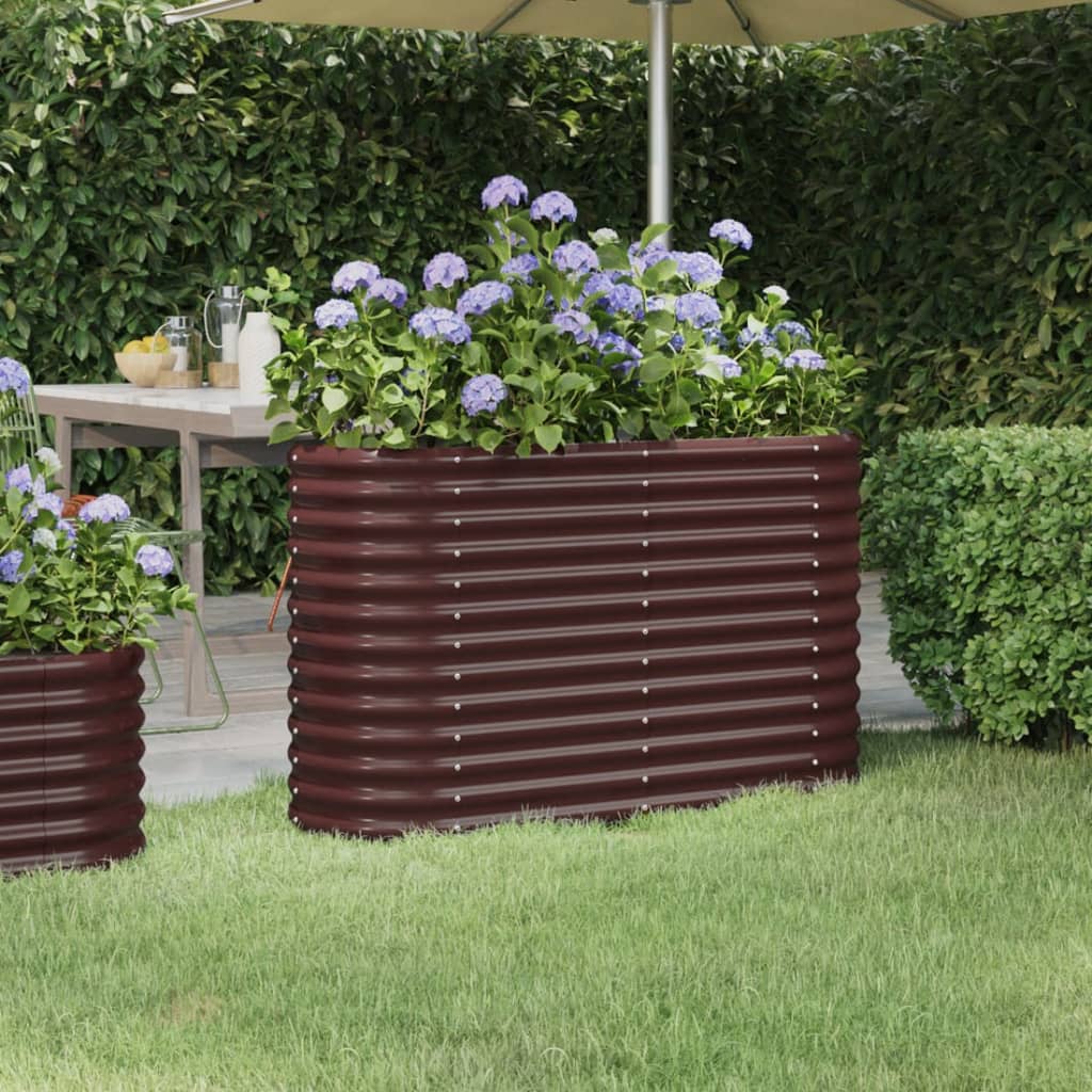 Vidaxx plantekasse 114x40x68 cm galvaniseret stål brun
