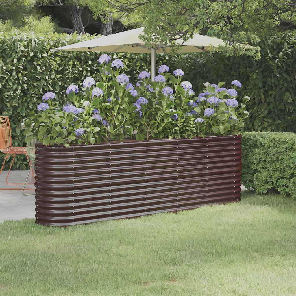 Vidaxx plantekasse 224x40x68 cm galvaniseret stål brun