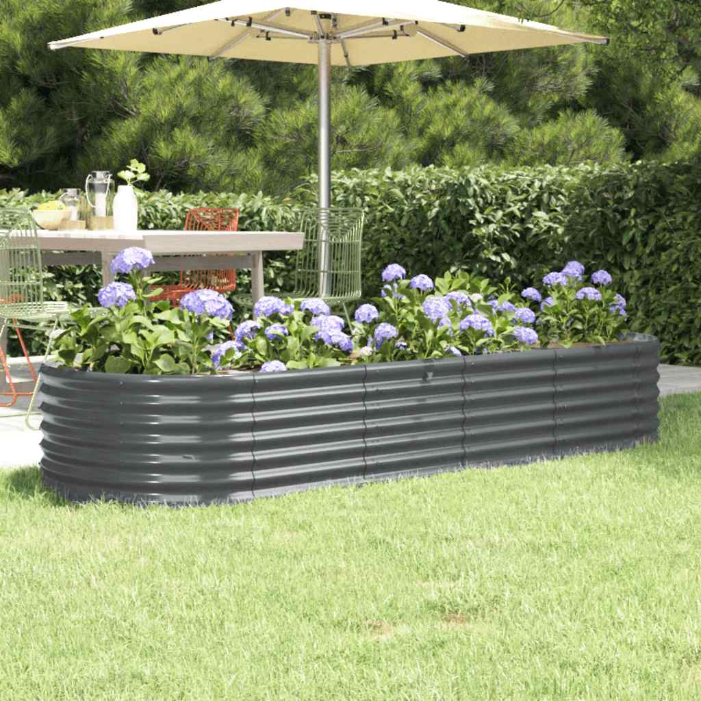 Vidaxx plantekasse 224x80x36 cm galvaniseret stål antracit