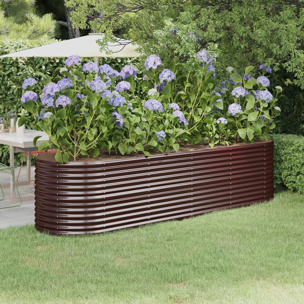 Vidaxx plantekasse 296x80x68 cm galvaniseret stål brun