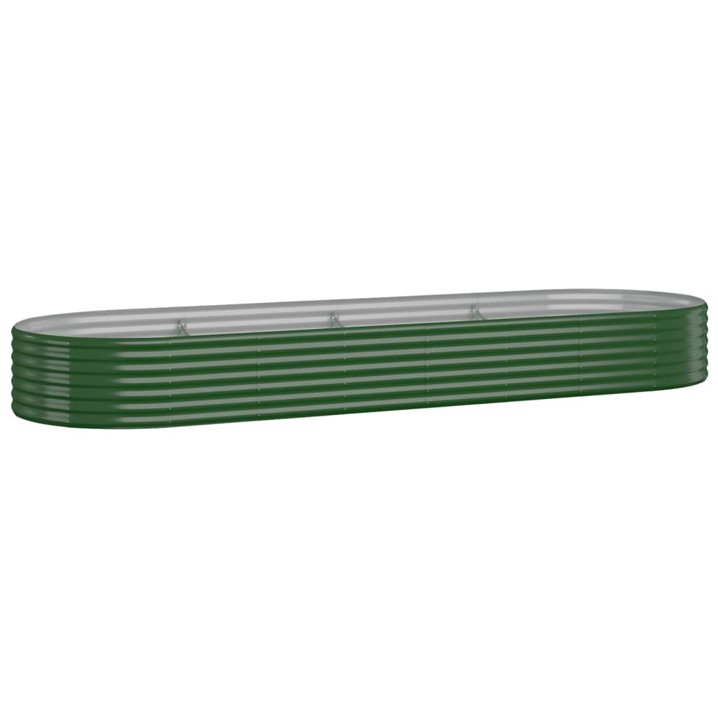 Vidaxx plantekasse 322x100x36 cm galvaniseret stålgrøn