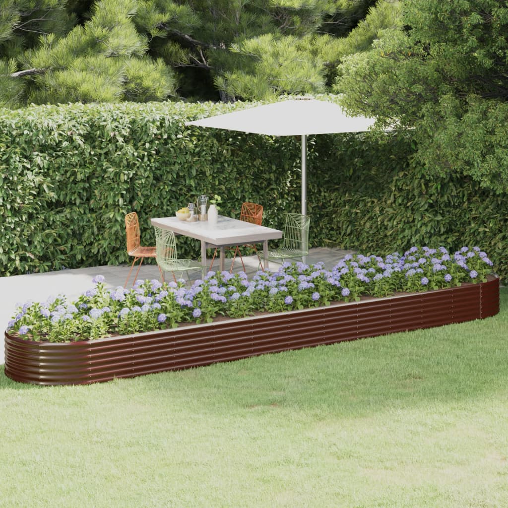 Vidaxx plantekasse 507x100x36 cm galvaniseret stål brun