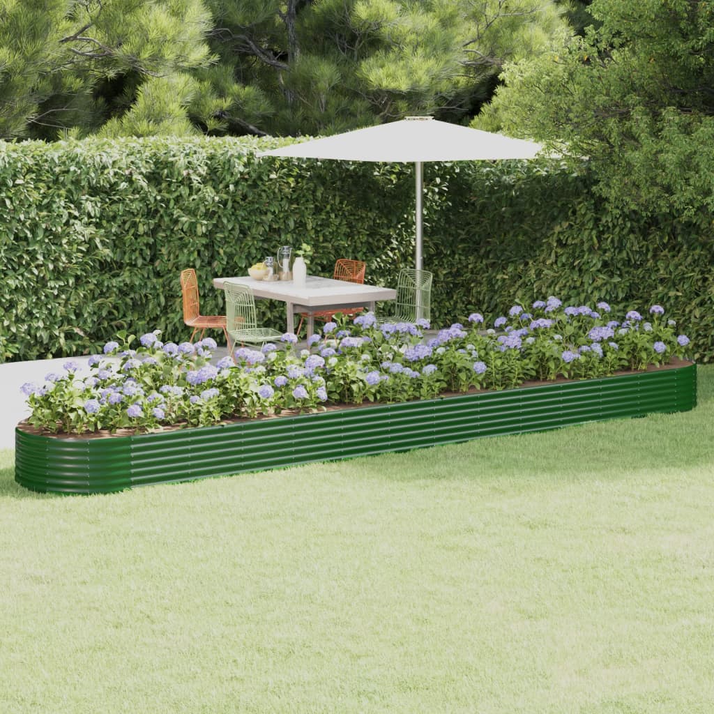 Vidaxx plantekasse 544x100x36 cm galvaniseret stålgrøn