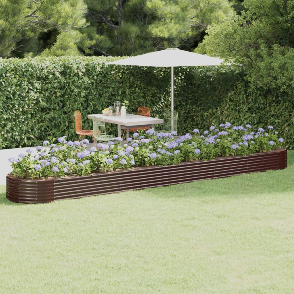 Vidaxx plantekasse 544x100x36 cm galvaniseret stål brun