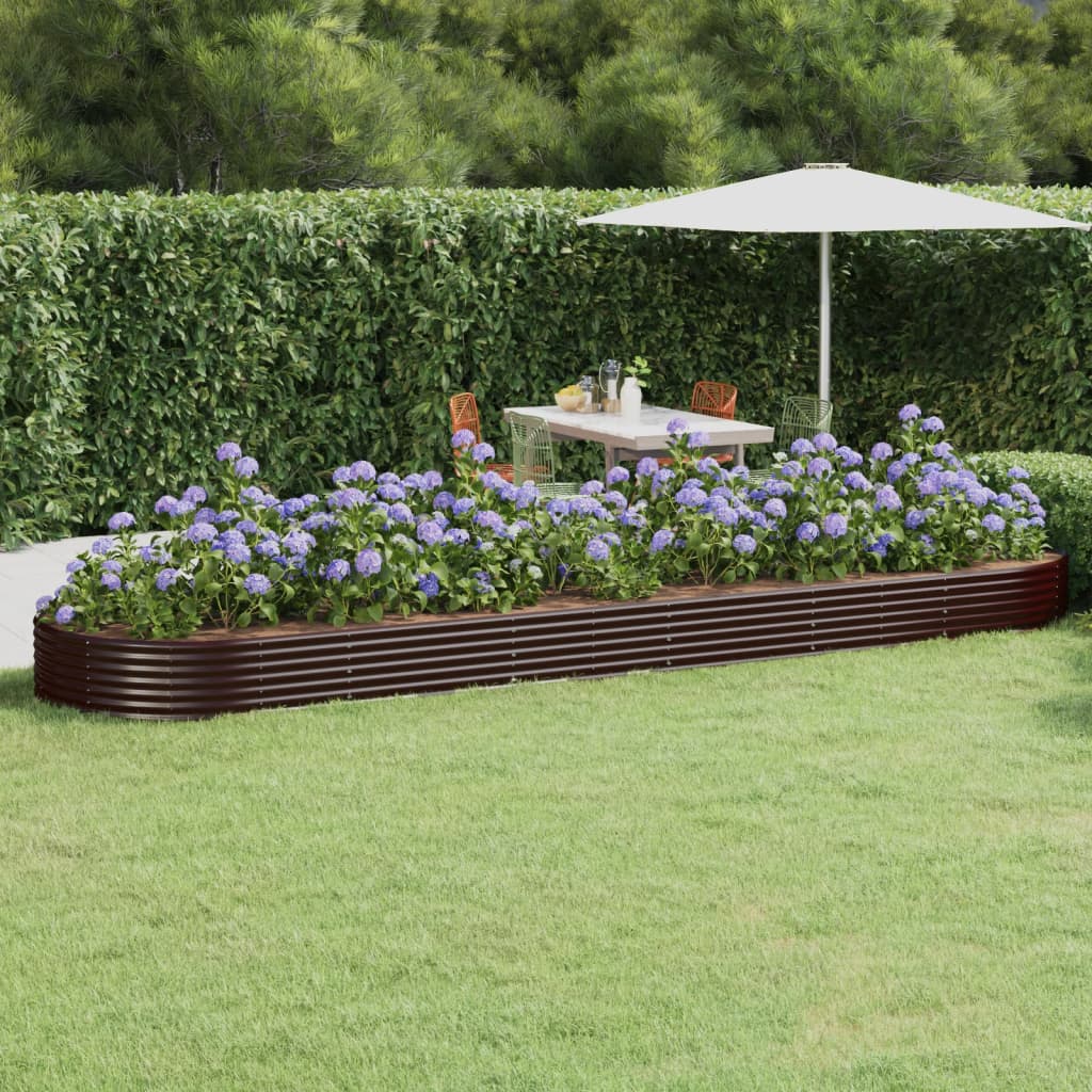 Vidaxx plantekasse 523x140x36 cm galvaniseret stål brun