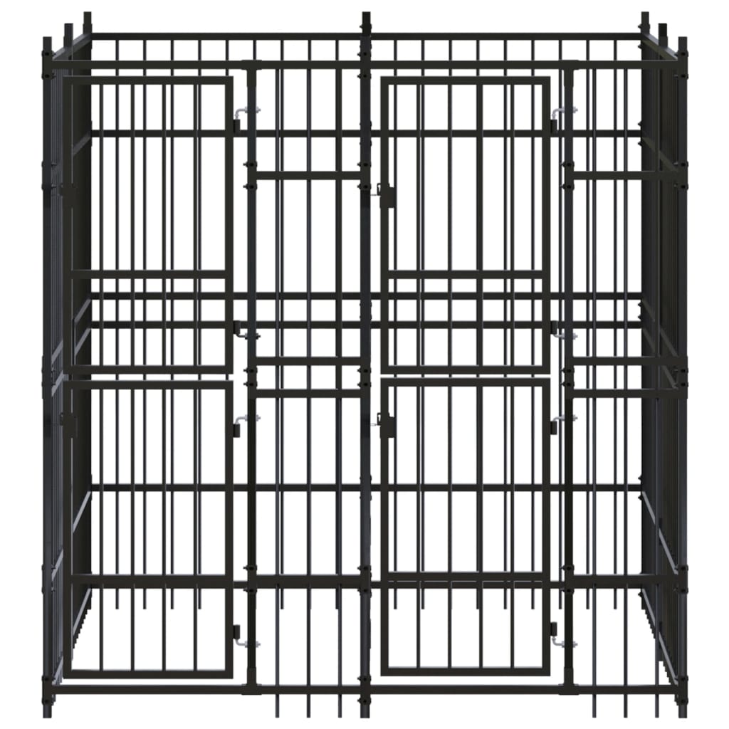 Vidaxl Dog Kennel 3,69 m² stål