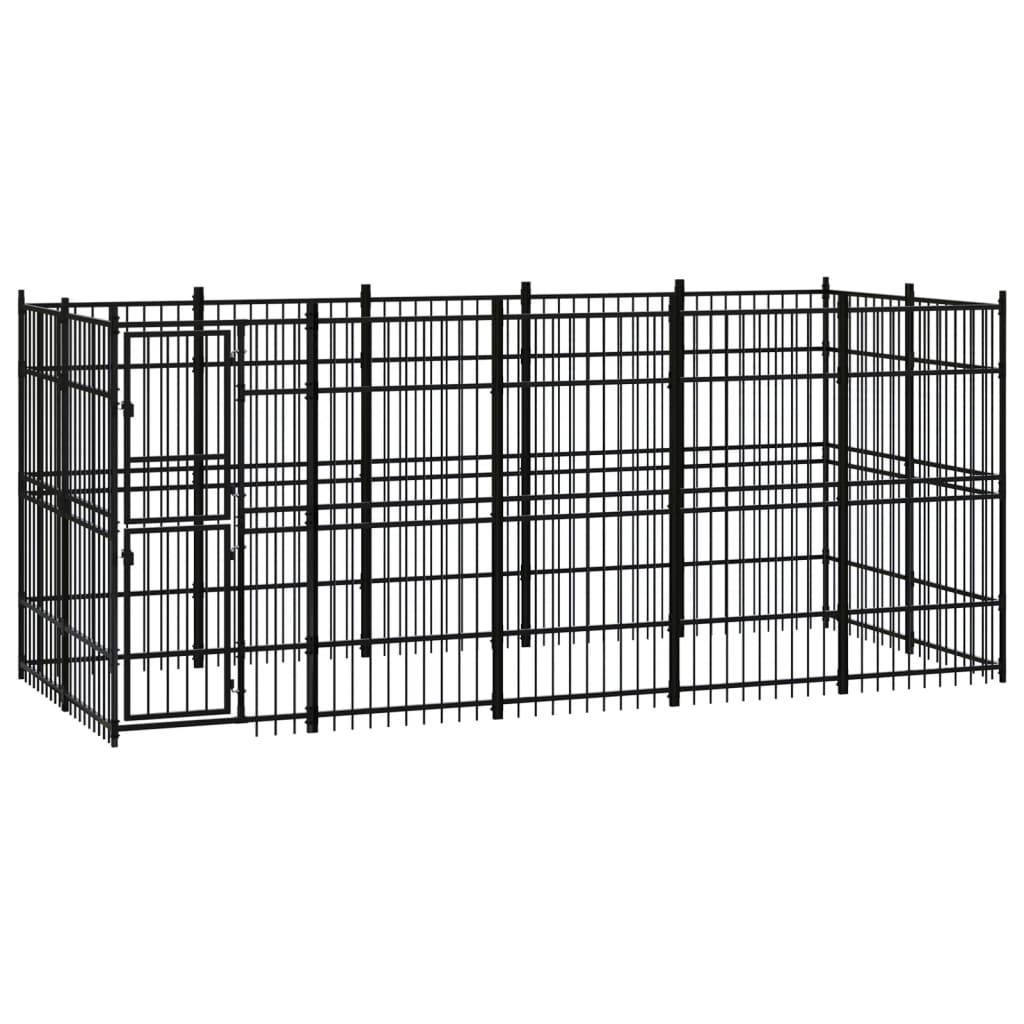Vidaxl Dog Kennel 9.22 m² stål