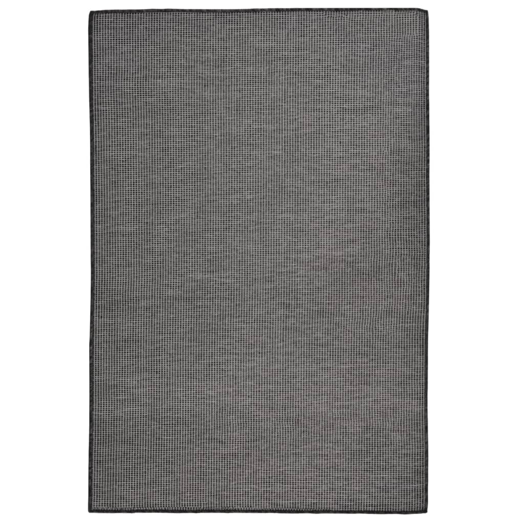 Vidaxl uden for tæppet fladt vævet 120x170 cm grå
