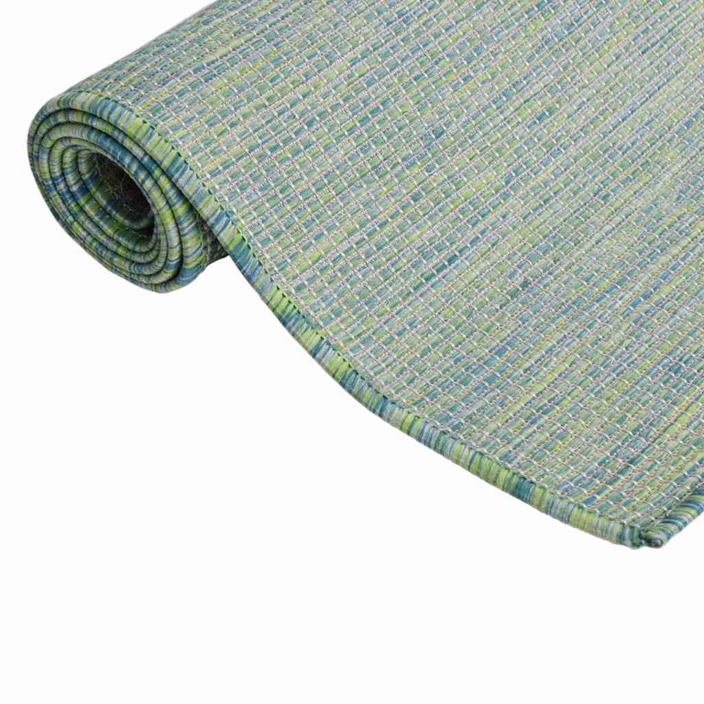 Vidaxl uden for tæppet fladt vævet 80x250 cm turkis