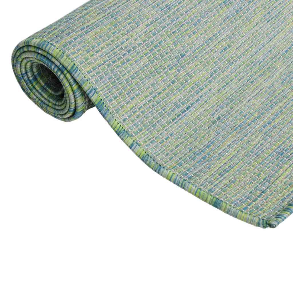 Vidaxl uden for tæppet fladt vævet 160x230 cm turkis
