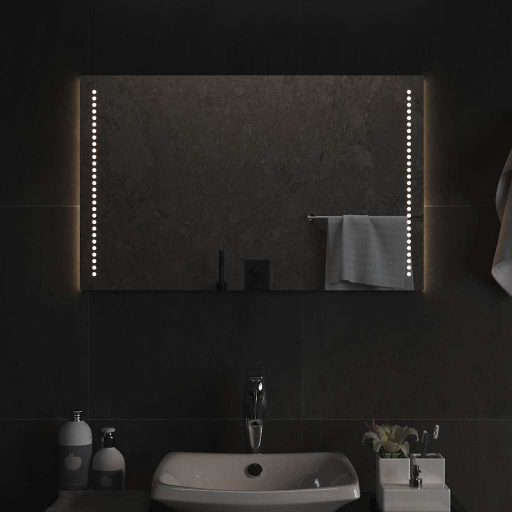 Vidaxl badkamerspiegel led 80x50 cm
