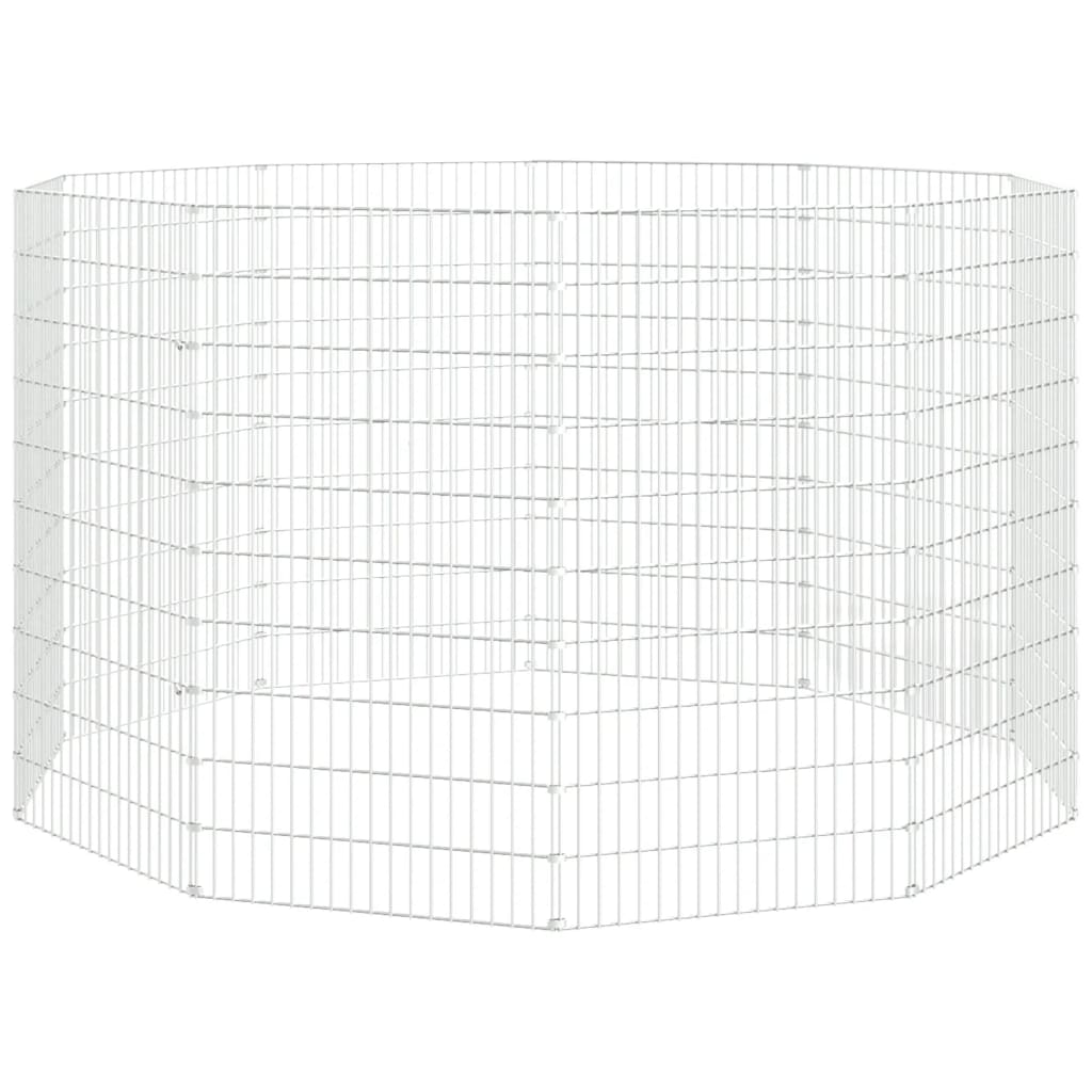 Vidaxl Animal Encabon 10 Panels 54x100 cm galvaniseret jern