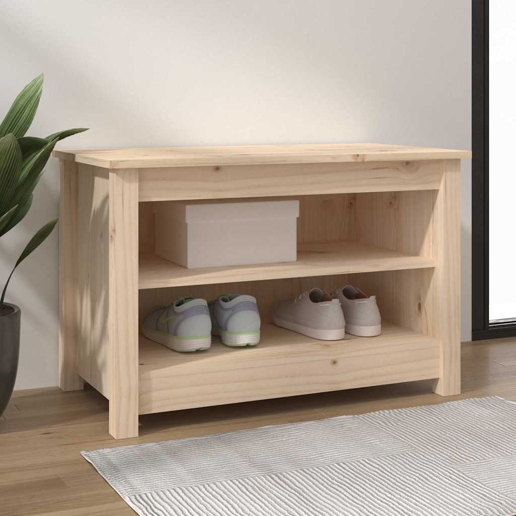 Vidaxl Shoes Bank 70x38x45,5 cm Solid fyrretræ