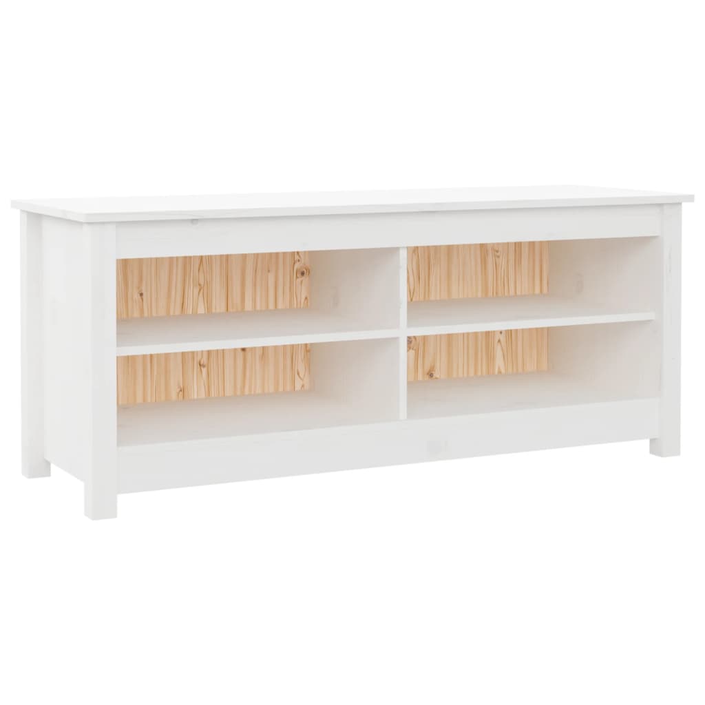 Vidaxl Shoes Bank 110x38x45,5 cm Solid Pine White