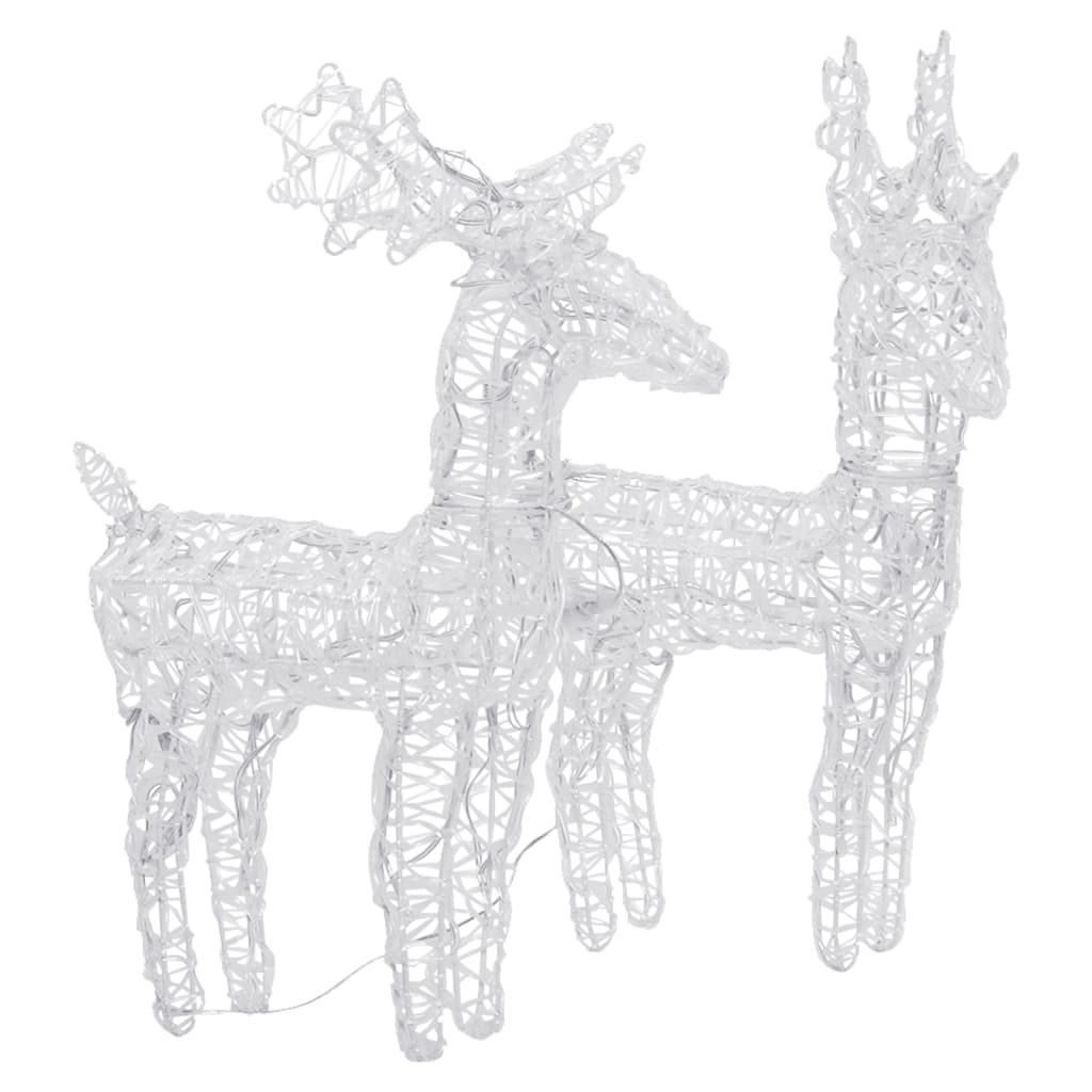 Vidaxl Christmas Animals 2 St 80 LEDS Akryl Multi -Folored