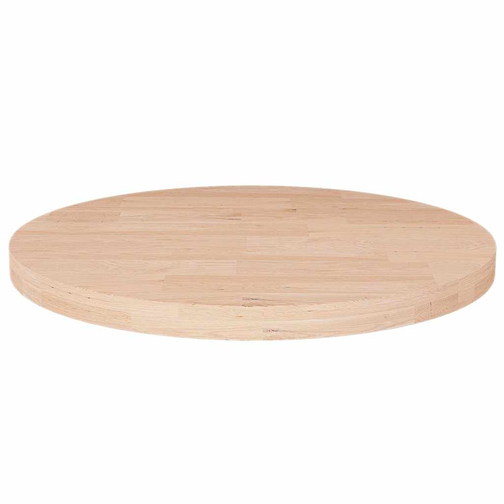 Vidaxl tafelblad rond ø40x2,5 cm onbehandeld massief eikenhout