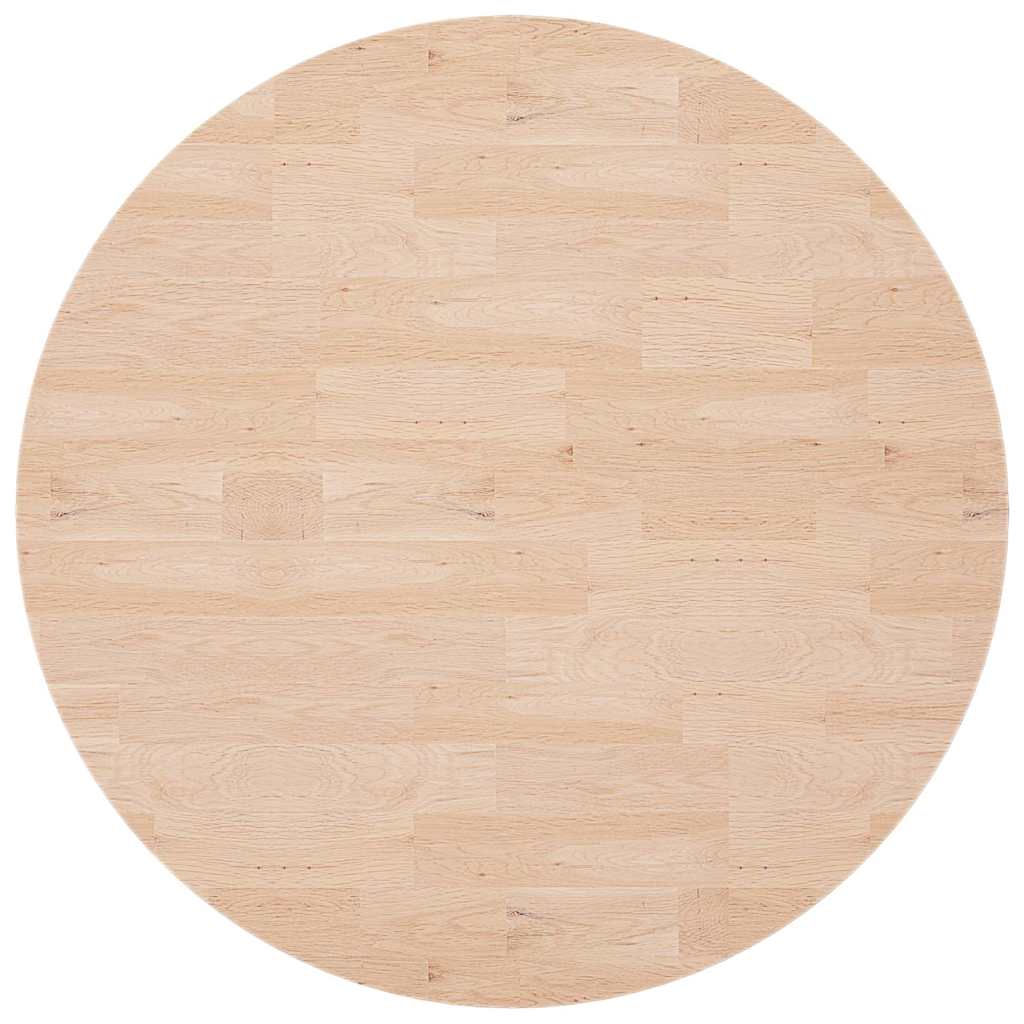 Vidaxl tafelblad rond ø90x4 cm onbehandeld massief eikenhout