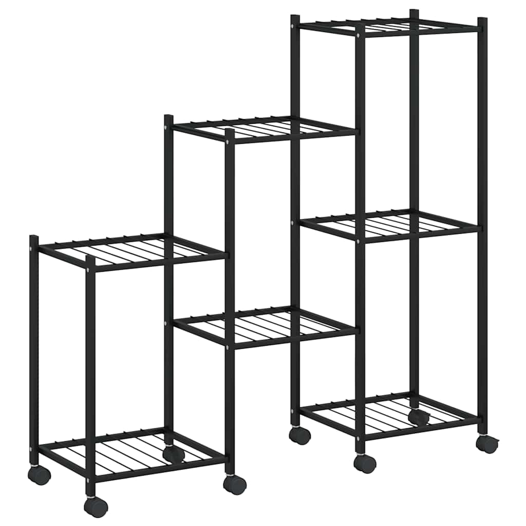 Vidaxl Flower Standard med hjul 83x25x83,5 cm Iron Black