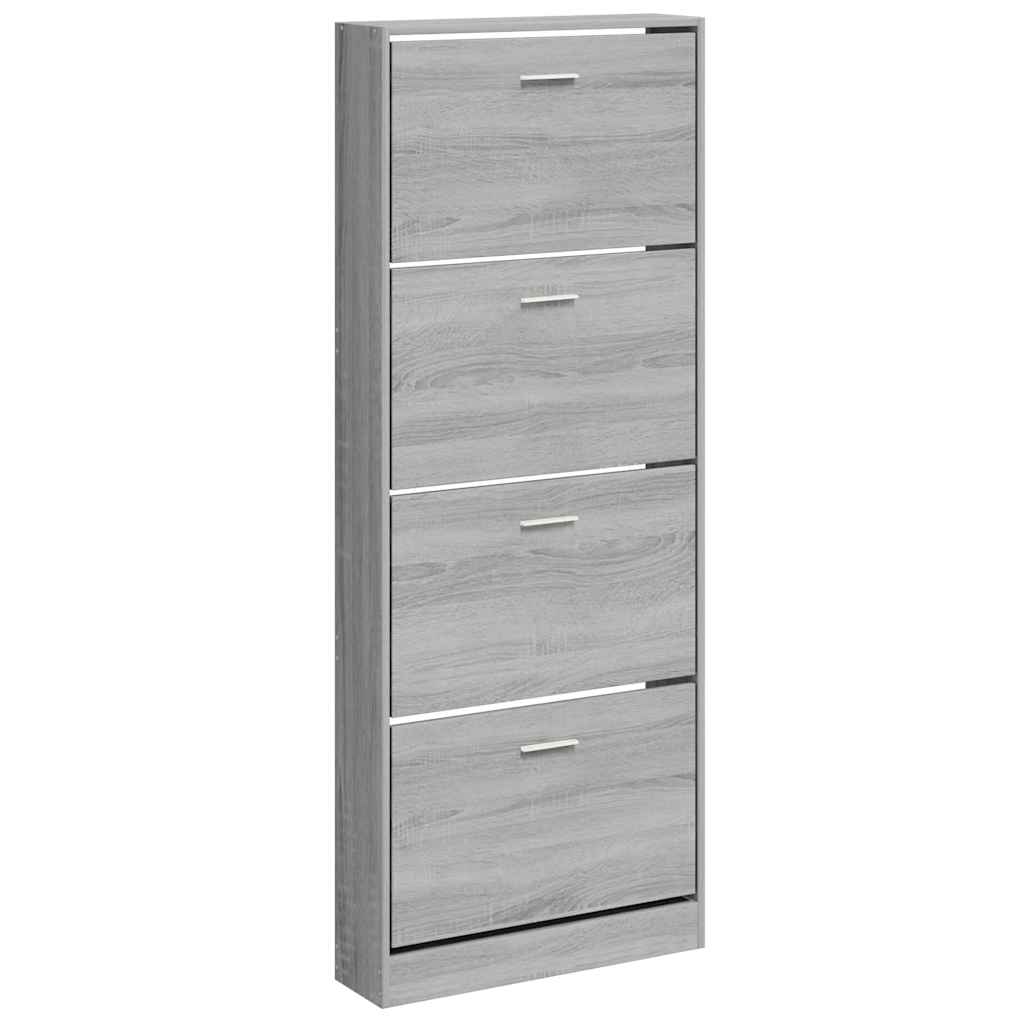 Vidaxl Shoe Cabinet 59x17x150 cm Property Wood Grey Sonoma