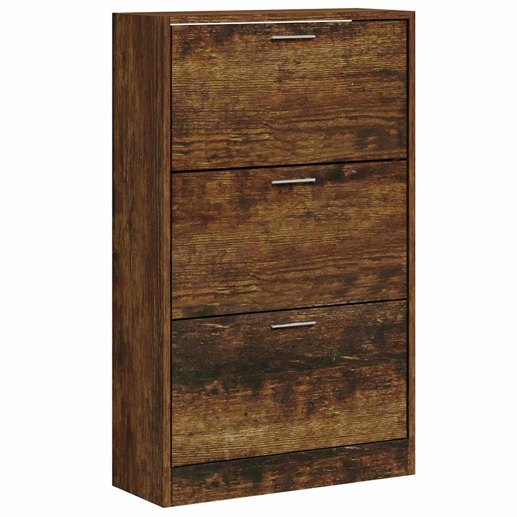 Vidaxx skoskab 63x24x103 cm forarbejdet træ, røget eg
