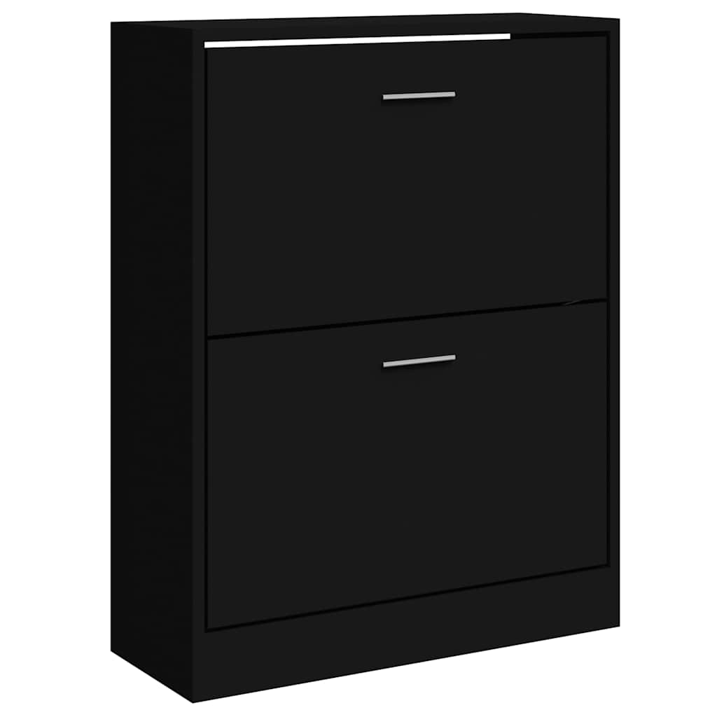 Vidaxl Shoe Cabinet 63x24x81 cm Property Wood Black