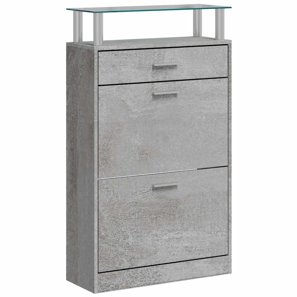 Vidaxl Shoe Cabinet 63x24x104 cm behandlet træbetonpris