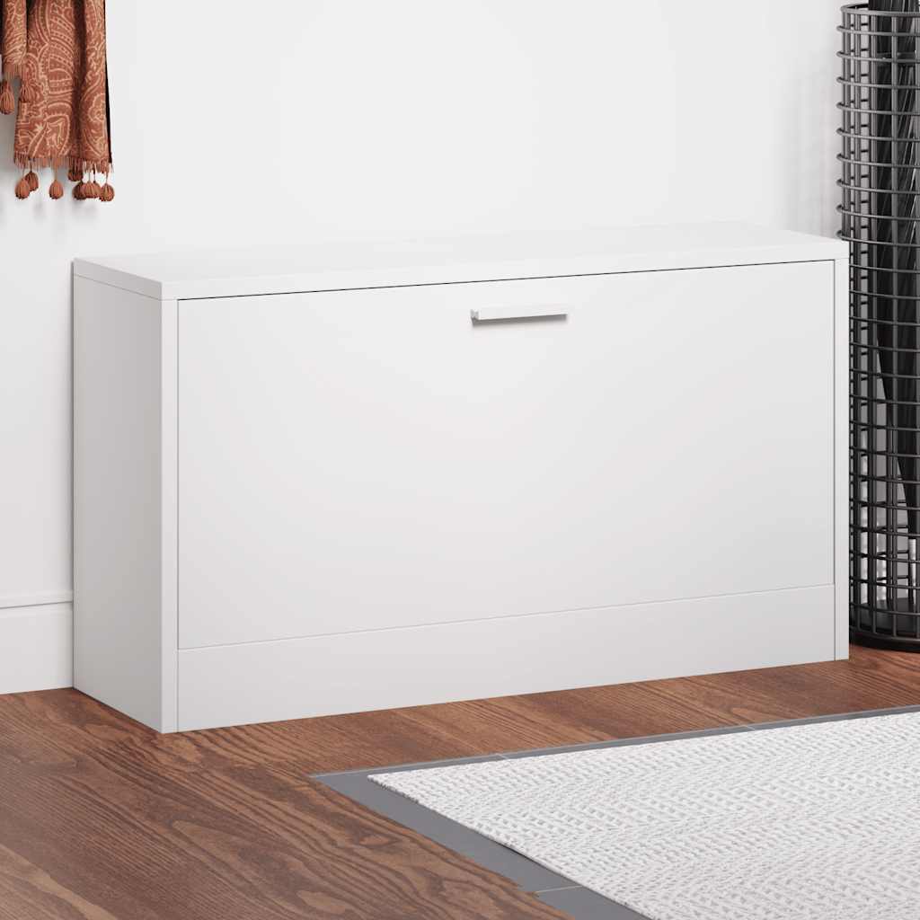 Vidaxx skobænk højglans hvid 80x24x45 cm færdigt træ
