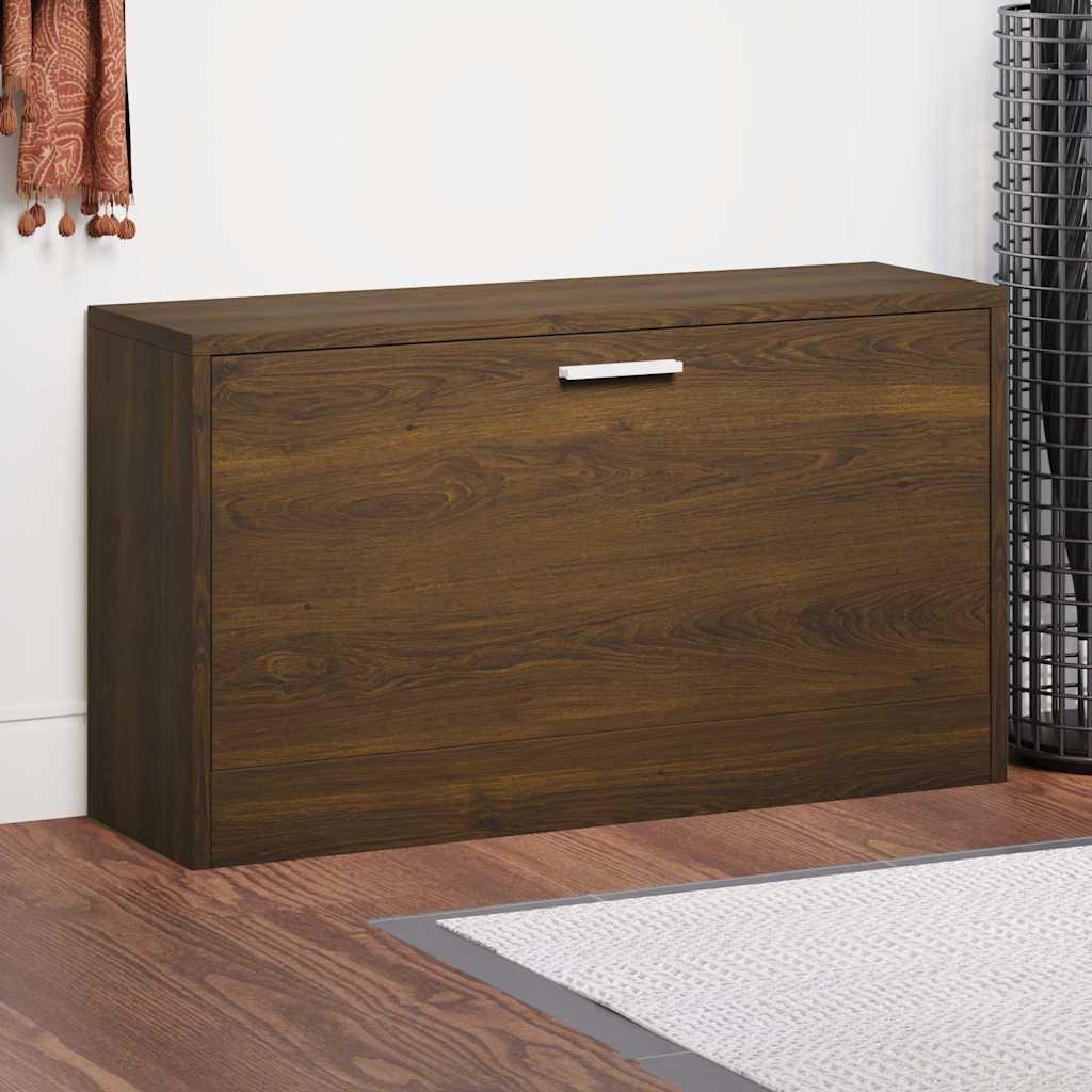Vidaxl sko sofa 80x24x45 cm forarbejdet træbrun eg farve
