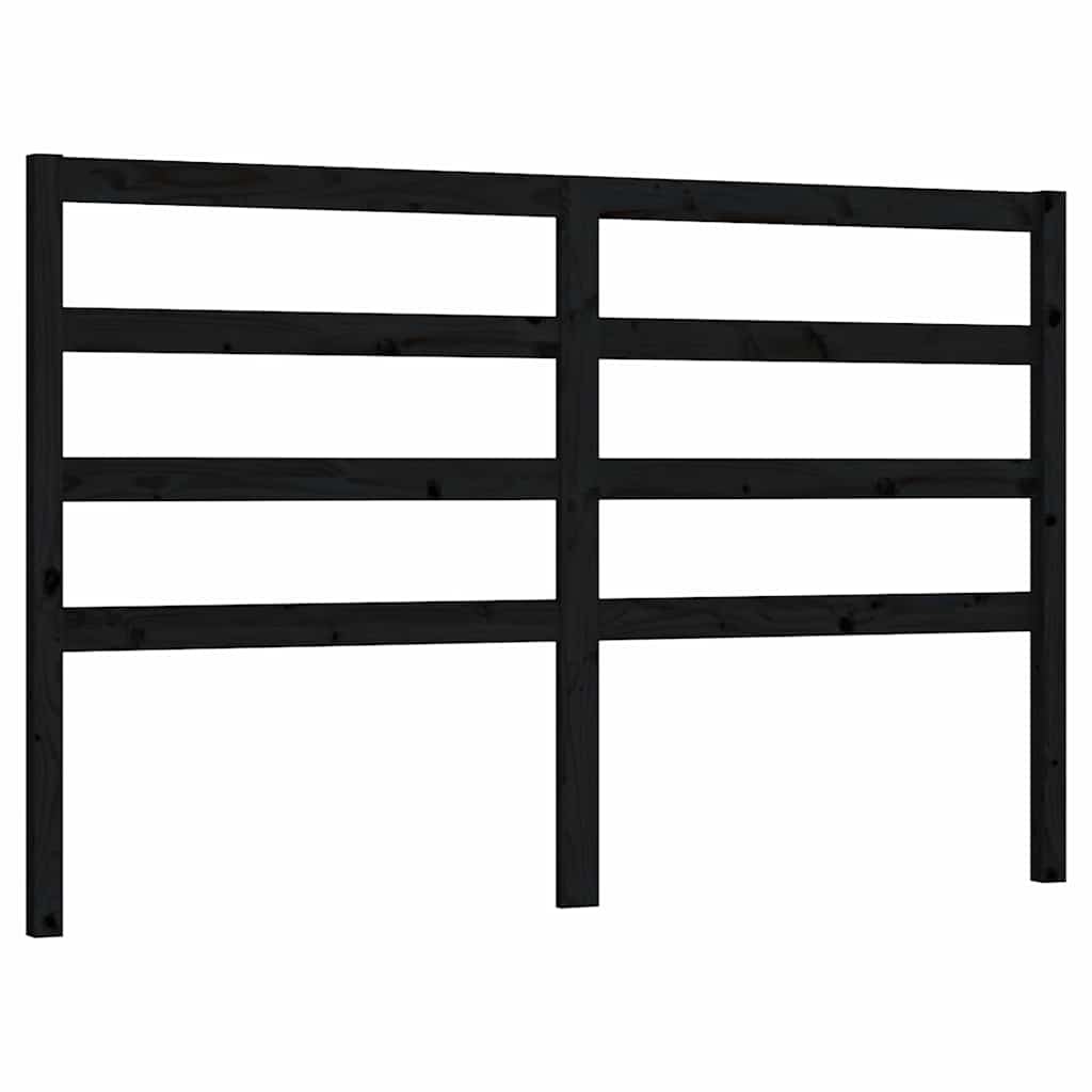 Vidaxl hoofdbord 126x4x100 cm massief grenenhout zwart