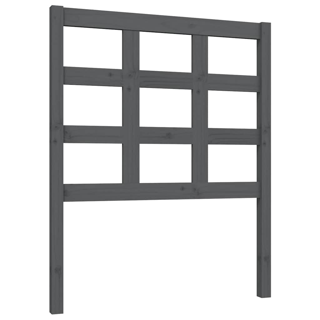 Vidaxl hoofdbord 80,5x4x100 cm massief grenenhout grijs