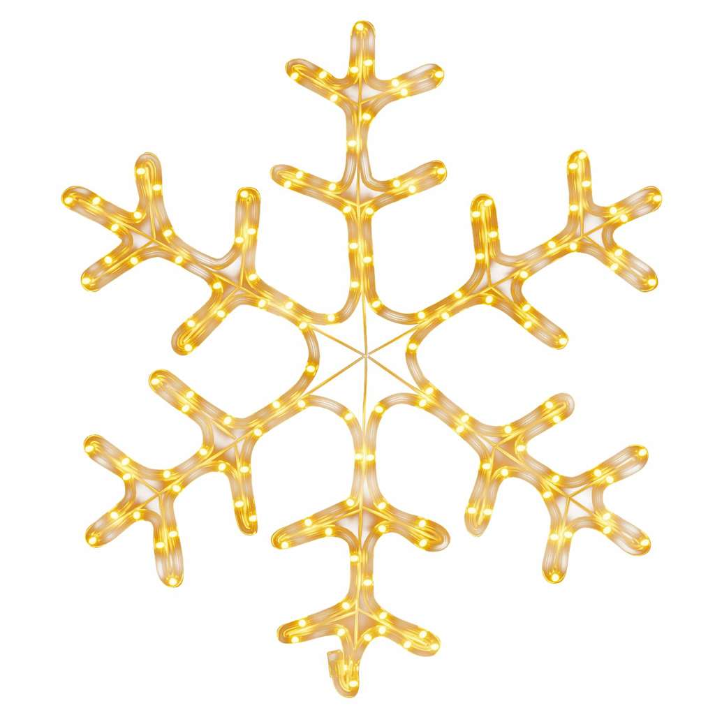 Vidaxl kerstfiguur sneeuwvlok met 144 warmwitte led's 59x59 cm