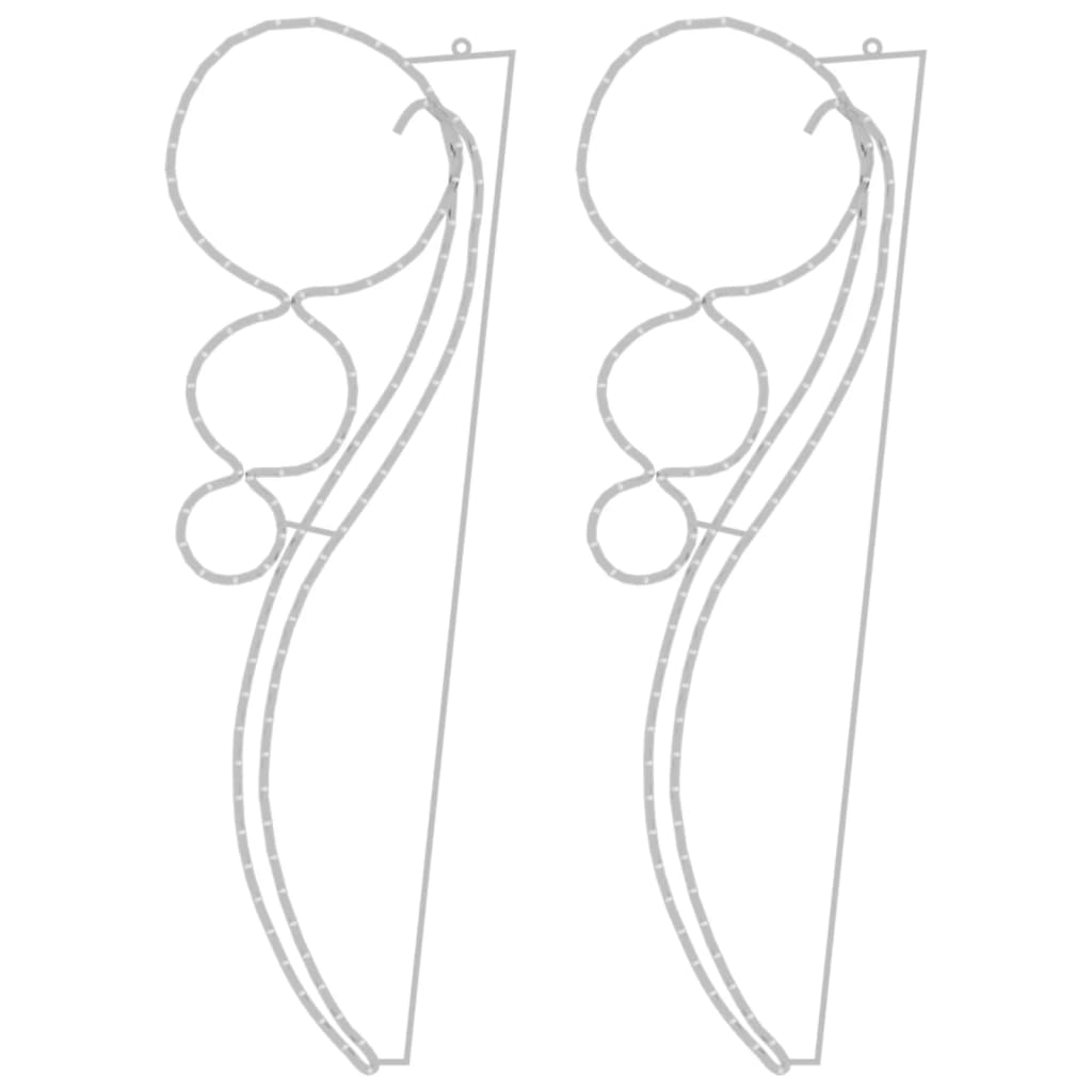 Vidaxxl lyskabler 2 stk kugleformet varm hvid 115,5x35x4,5 cm