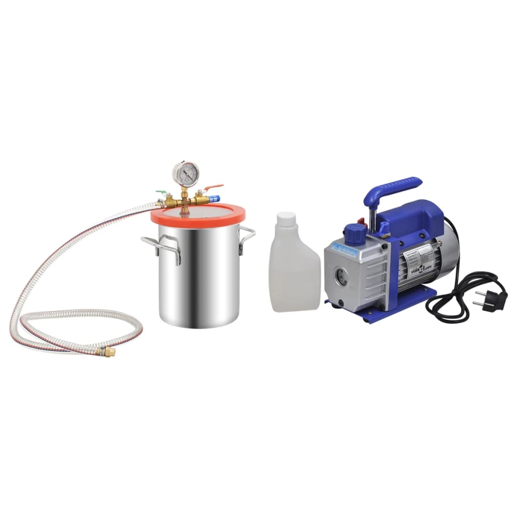 VidaXL vakuumkammer med 1-trins pumpe 5,5 l