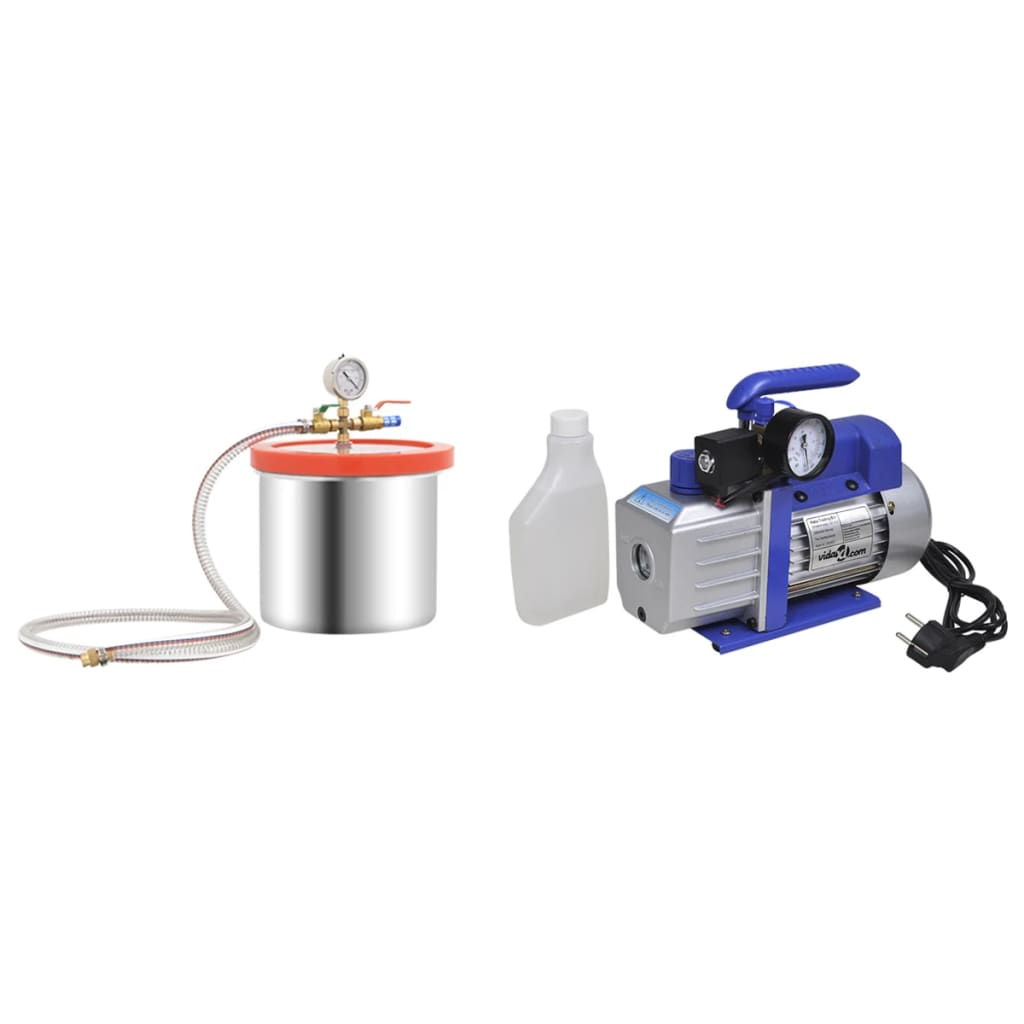 VidaXL vakuumkammer med 1-trins pumpe 7,4 l