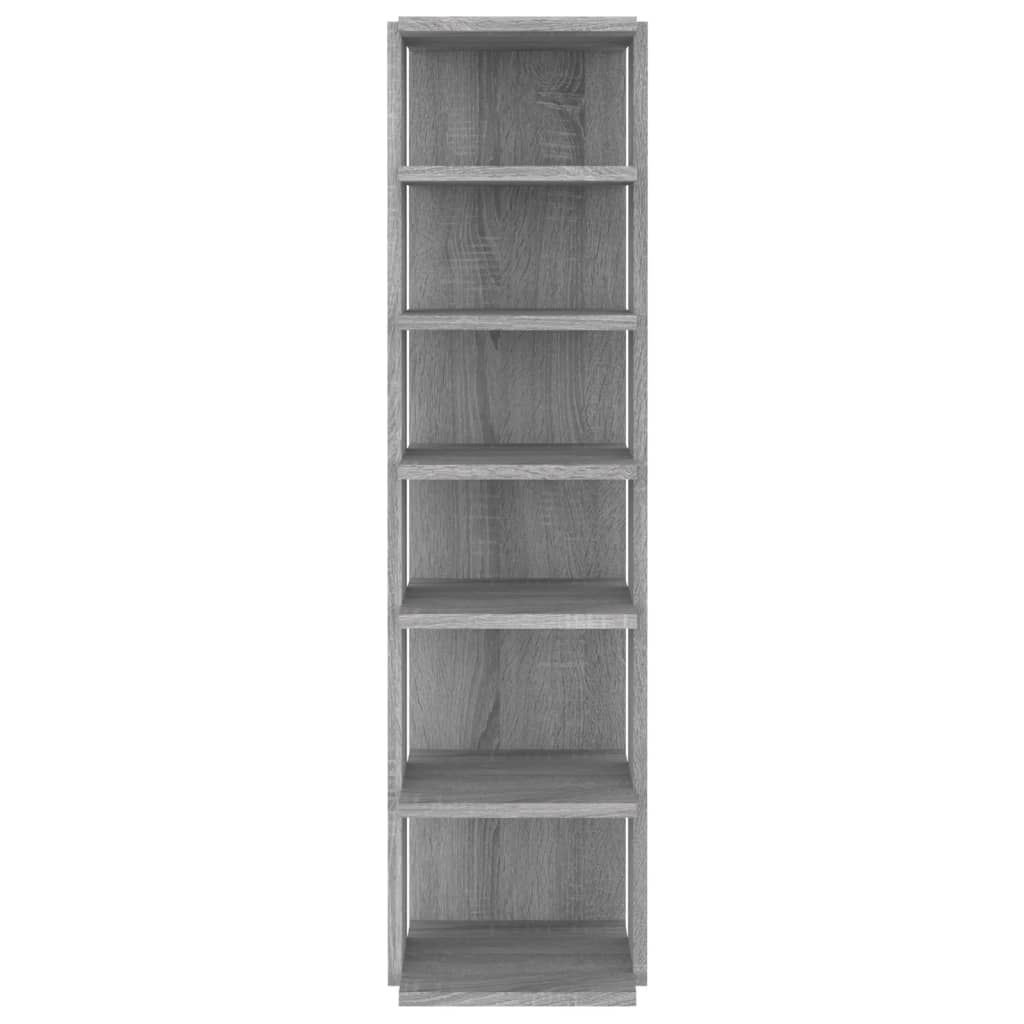 Vidaxl Shoe Rack 27.5x27x102 cm forarbejdet trægrå sonoma