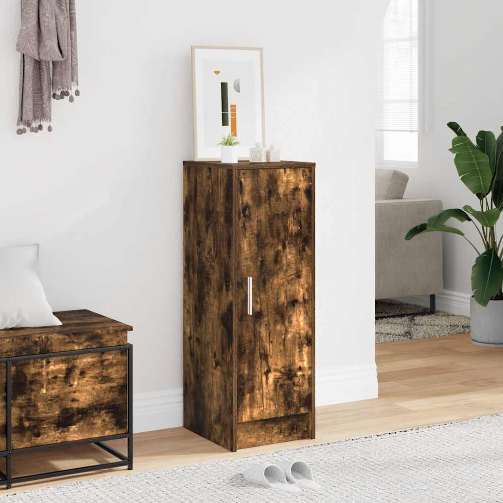 Vidaxl Shoe Cabinet 32x35x92 cm Property Wood Røget eg Farvet