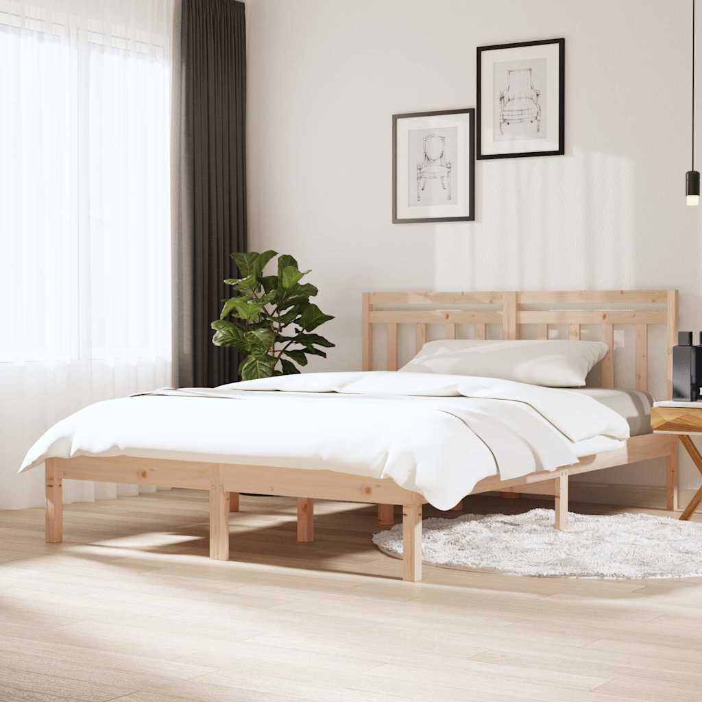 Vidaxl bedframe massief hout 150x200 cm