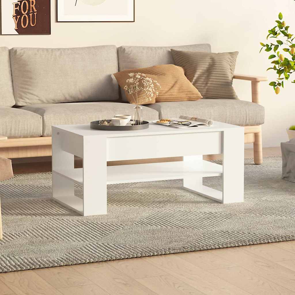 Vidaxl salontafel 102x55x45 cm bewerkt hout wit