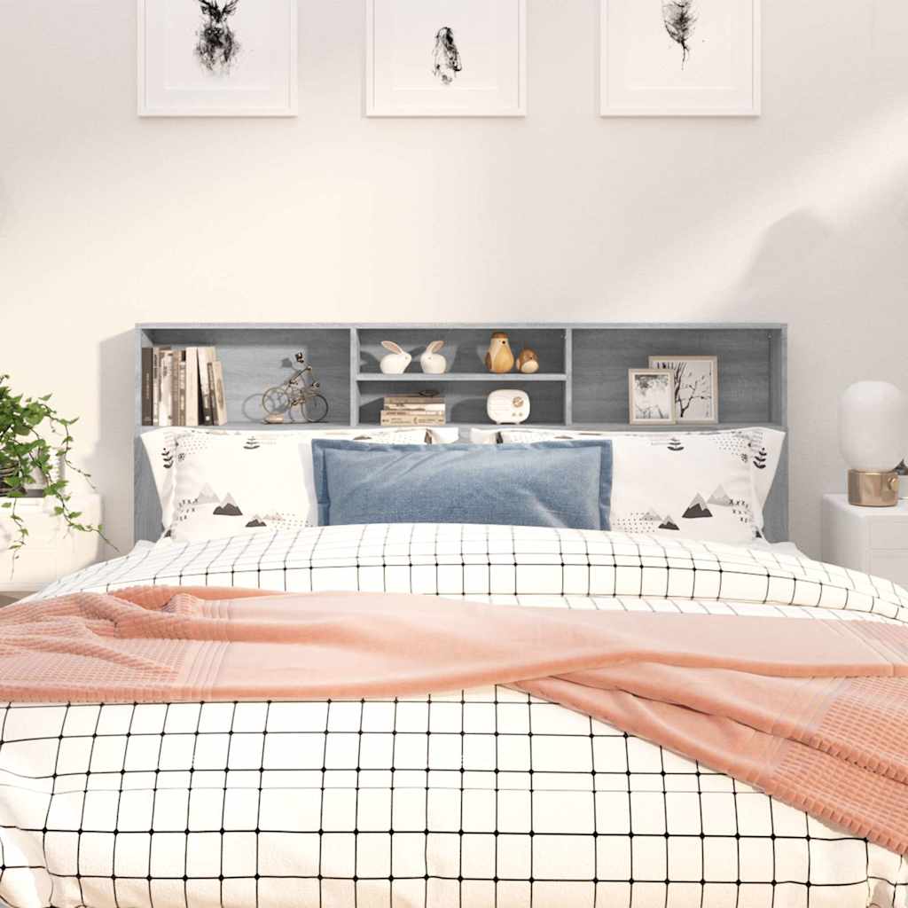 Vidaxl hoofdbordkast 180x19x103,5 cm grijs sonoma eikenkleurig