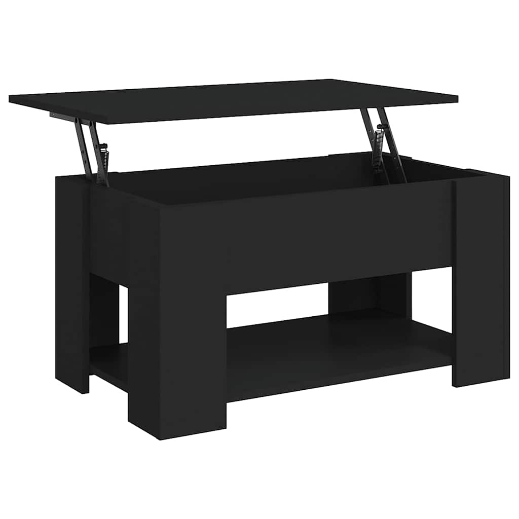 Vidaxl salontafel 79x49x41 cm bewerkt hout zwart
