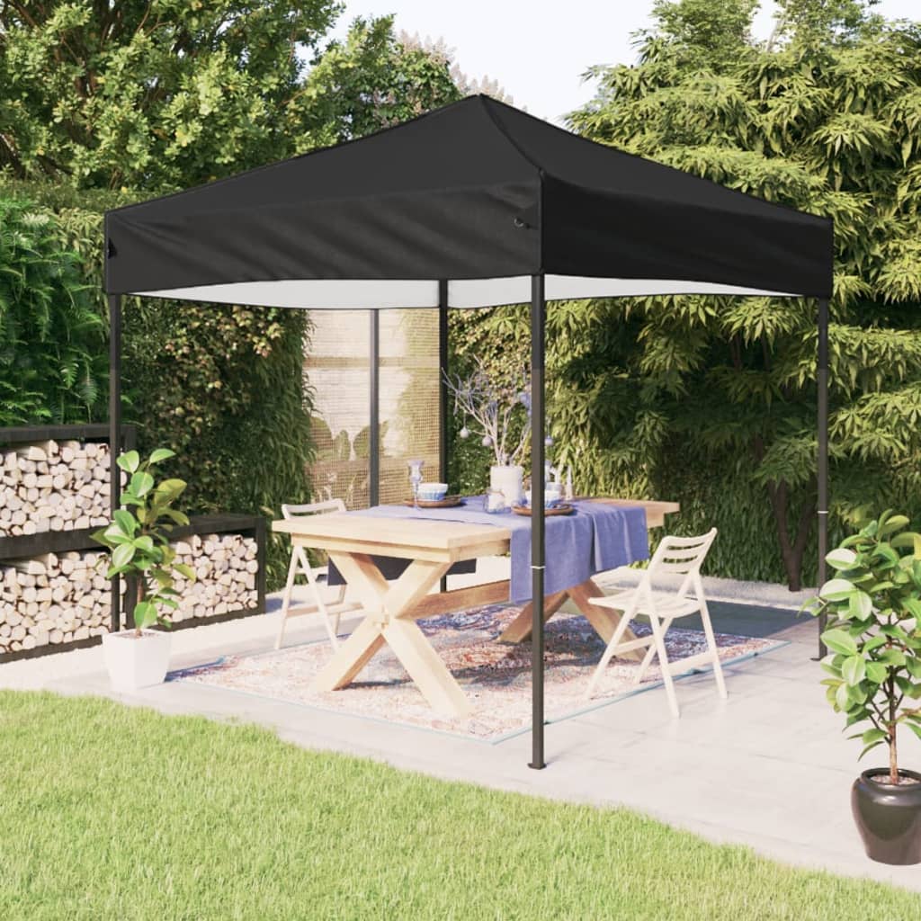 Vidaxl Parttent sammenfoldelig 2x2 m sort