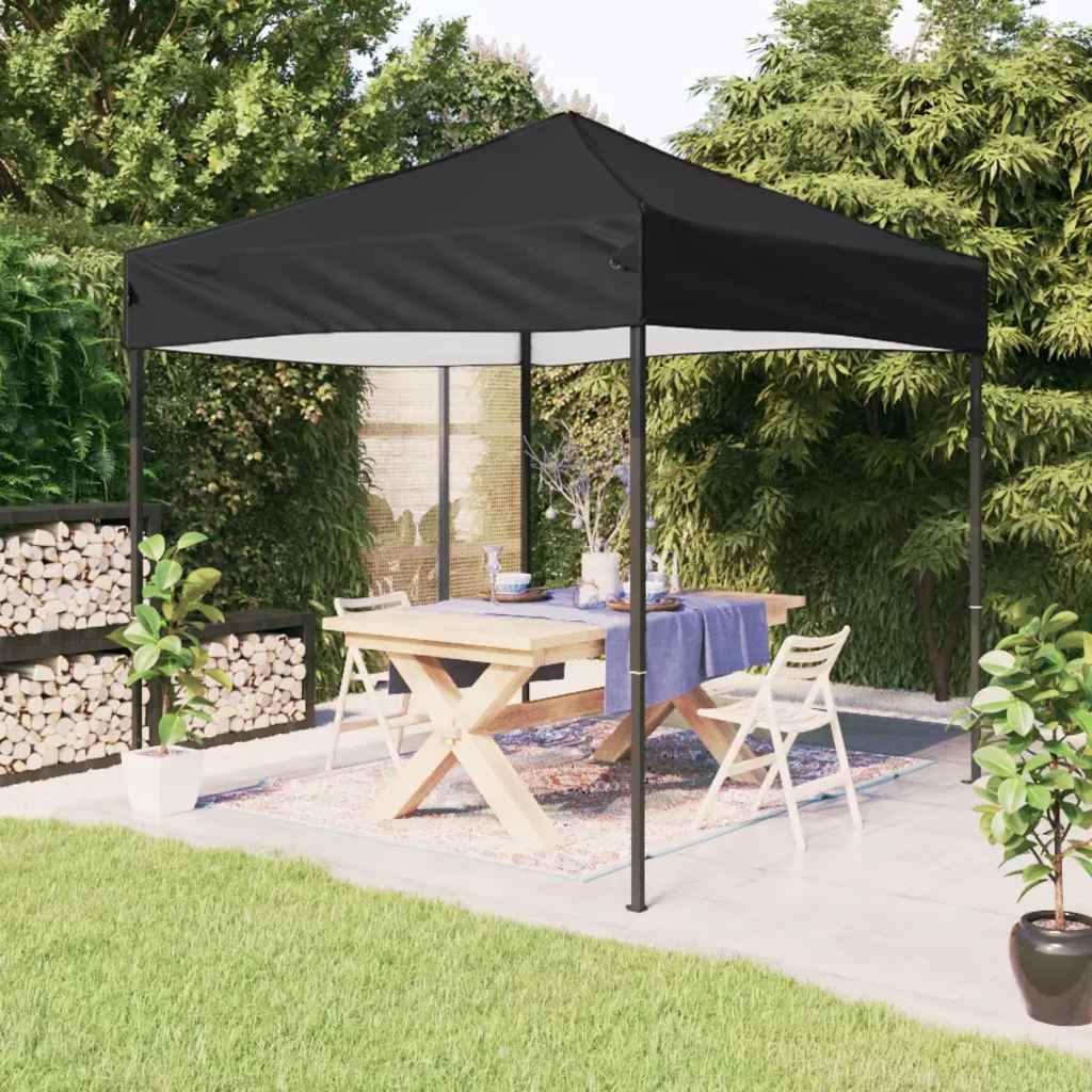 Vidaxl Parttent sammenfoldelig 3x3 m sort