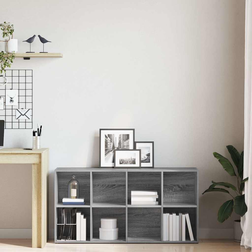 Vidaxl boekenkast 66x30x130 cm bewerkt hout sonoma grijs