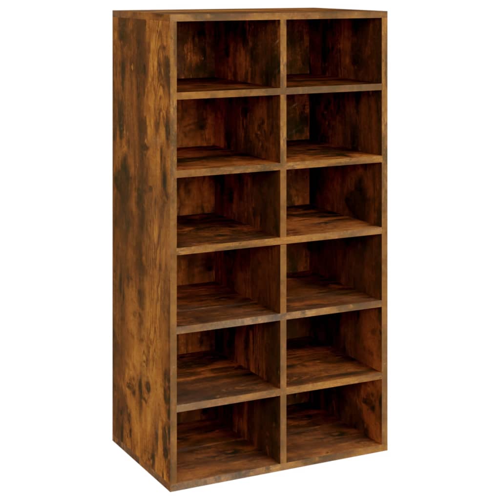 Vidaxx skostativ 54x34x100,5 cm forarbejdet træ, røget eg