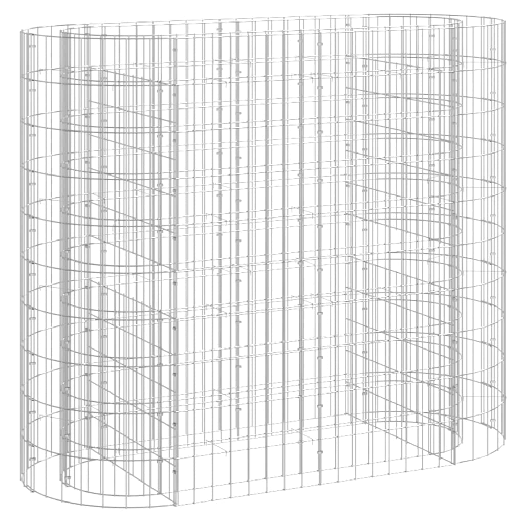 Vidaxl Gabion Planter hævede 120x50x100 cm galvaniseret jern