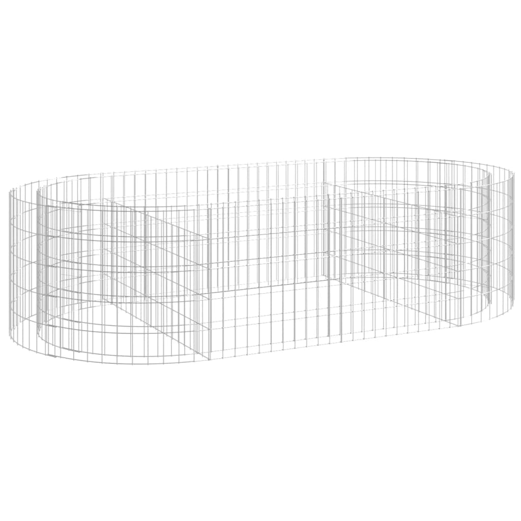 Vidaxl Gabion Planter hævet 200x100x50 cm galvaniseret jern