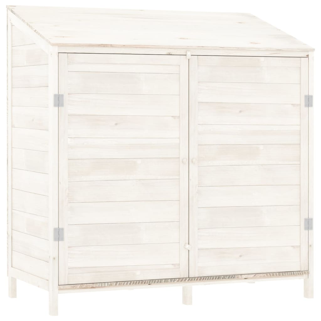 Vidaxl Garden Shed 102x52x112 cm Solid Pinewit White